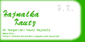 hajnalka kautz business card